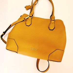 Mustard Yellow Faux Leather Handbag